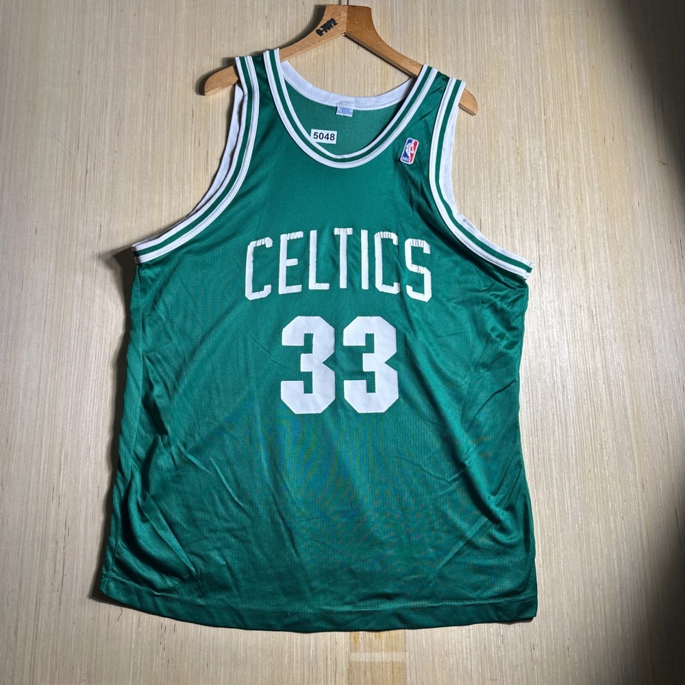 Vintage Boston Celtics Larry Bird Jersey Mens XL Green Champion #33 90s
